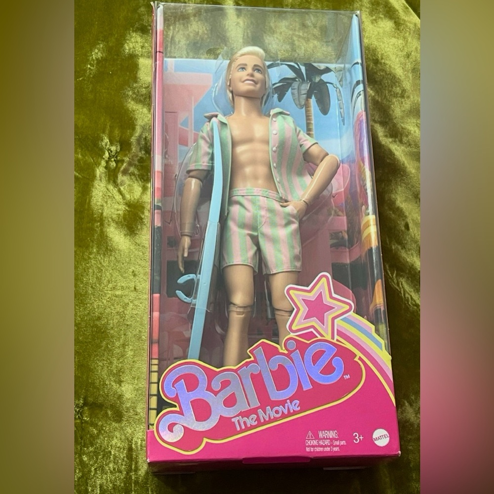 Barbie The Movie Ken Beach Doll Y2K Ryan Gosling as Ken toy doll figurine in box